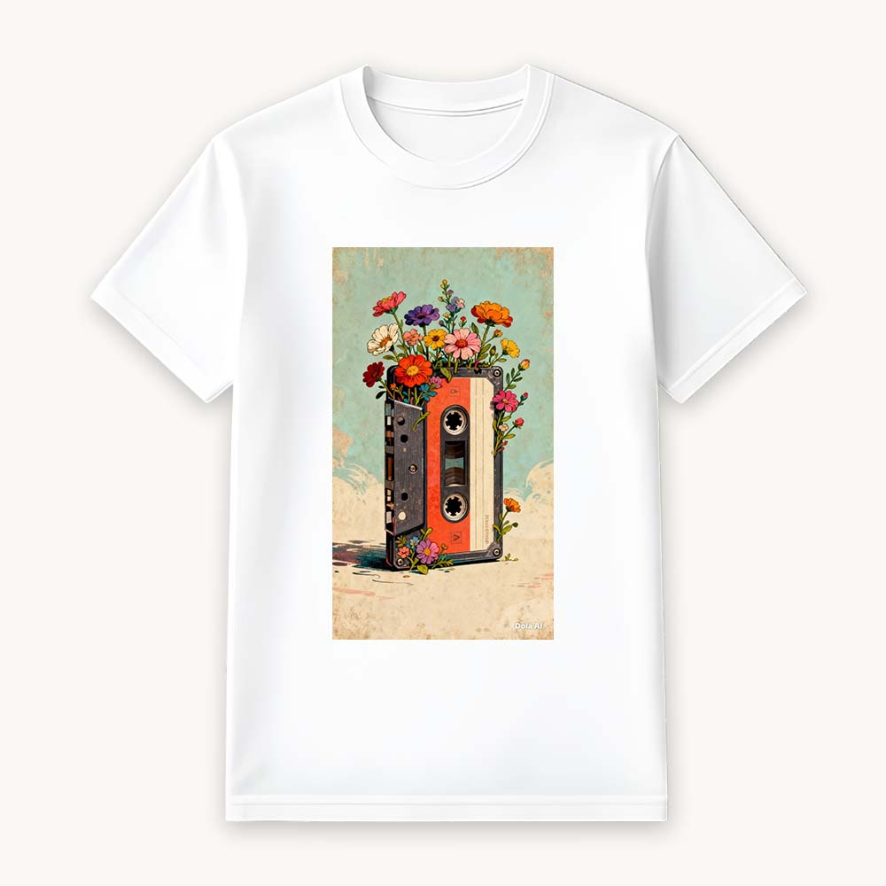 Casette Printed Round Neck Regular Pre-customized Tshirt for Men