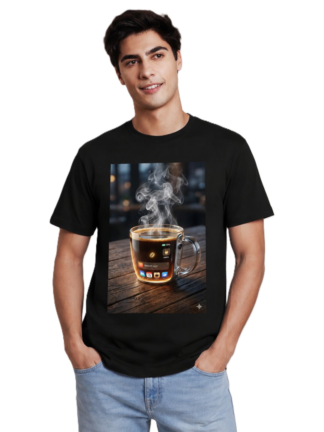 Scrap Canvas Printed Round Neck Regular Pre-customized Tshirt for Men