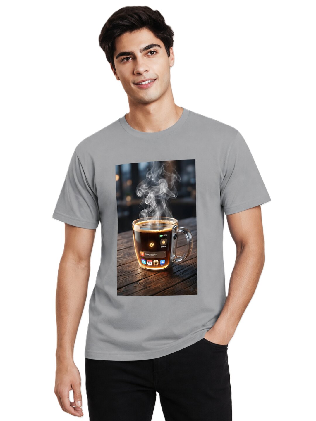 Scrap Canvas Printed Round Neck Regular Pre-customized Tshirt for Men