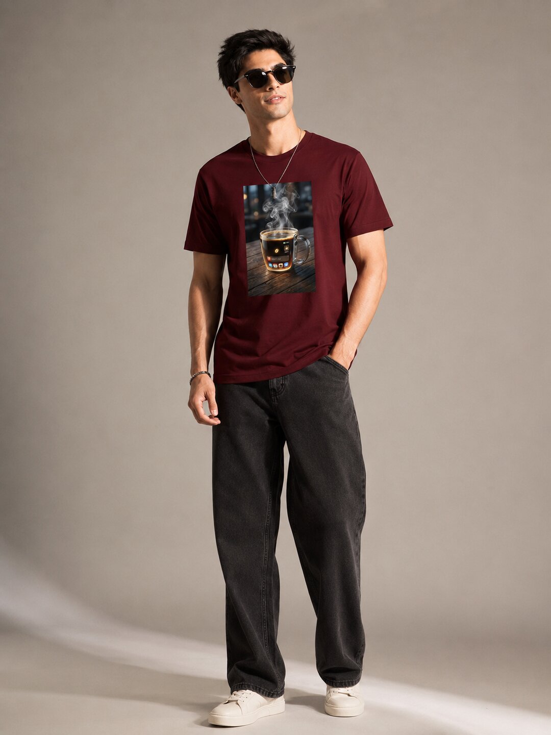 Scrap Canvas Printed Round Neck Regular Pre-customized Tshirt for Men