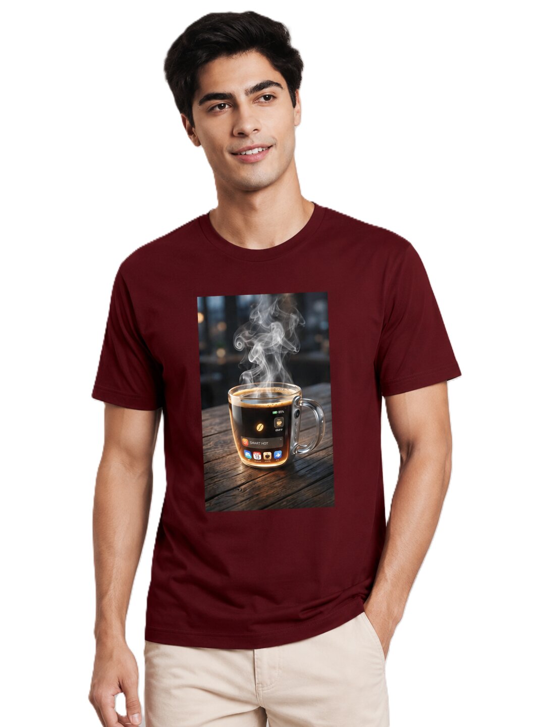Scrap Canvas Printed Round Neck Regular Pre-customized Tshirt for Men