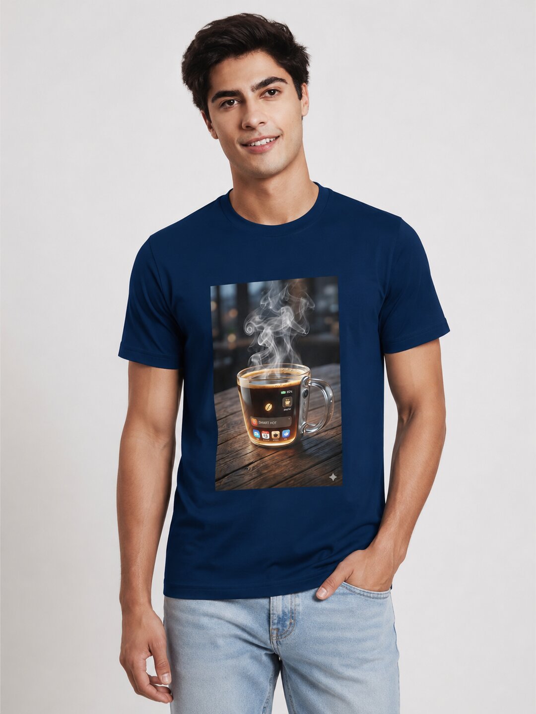 Scrap Canvas Printed Round Neck Regular Pre-customized Tshirt for Men