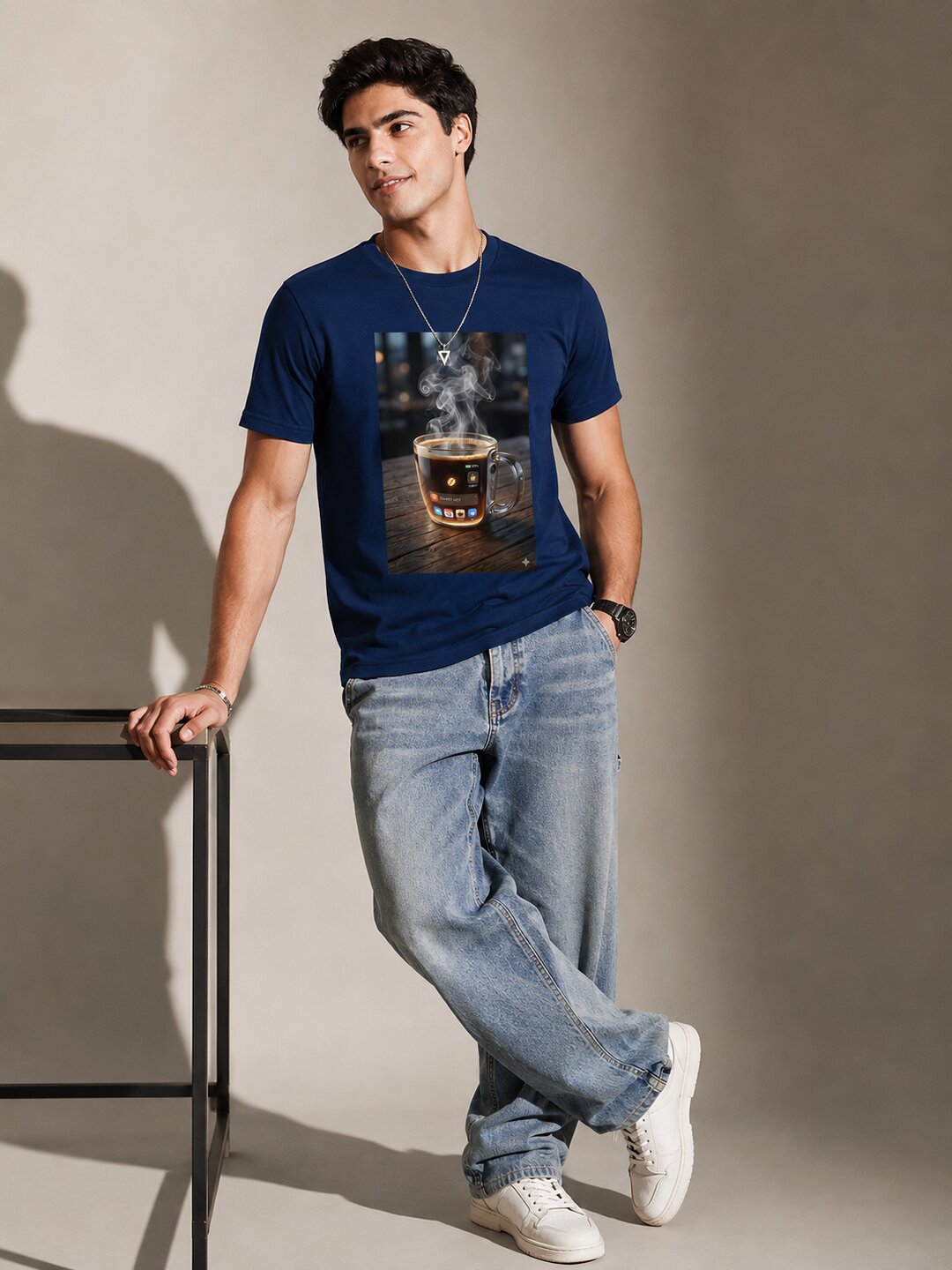 Scrap Canvas Printed Round Neck Regular Pre-customized Tshirt for Men
