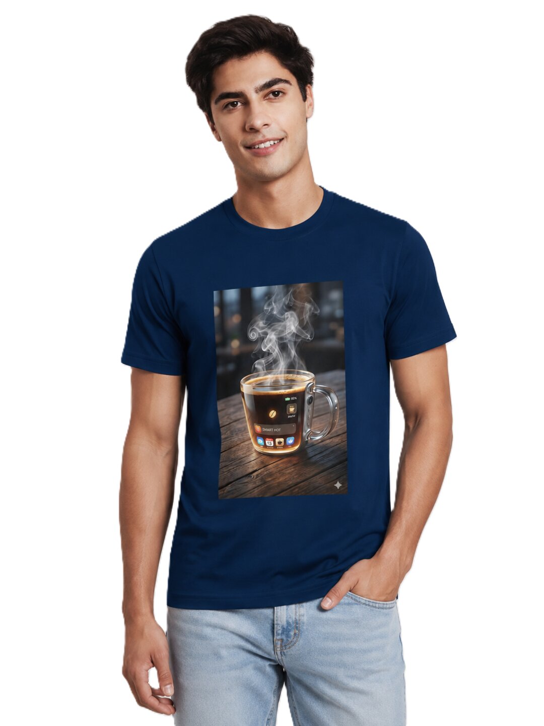 Scrap Canvas Printed Round Neck Regular Pre-customized Tshirt for Men