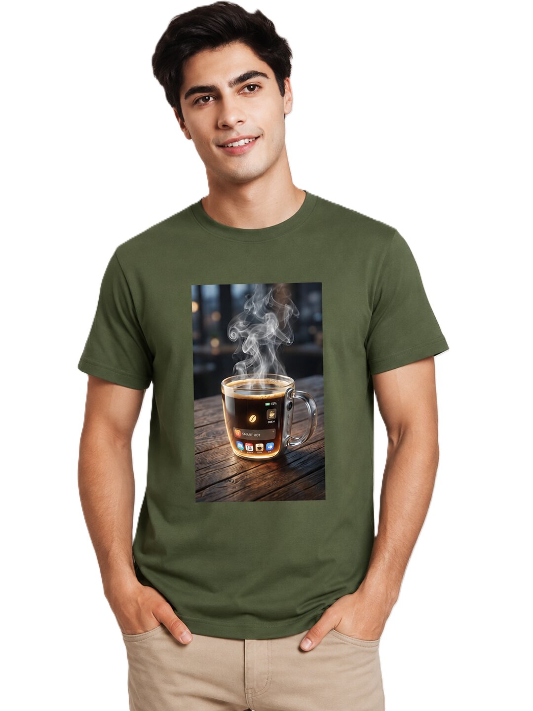 Scrap Canvas Printed Round Neck Regular Pre-customized Tshirt for Men