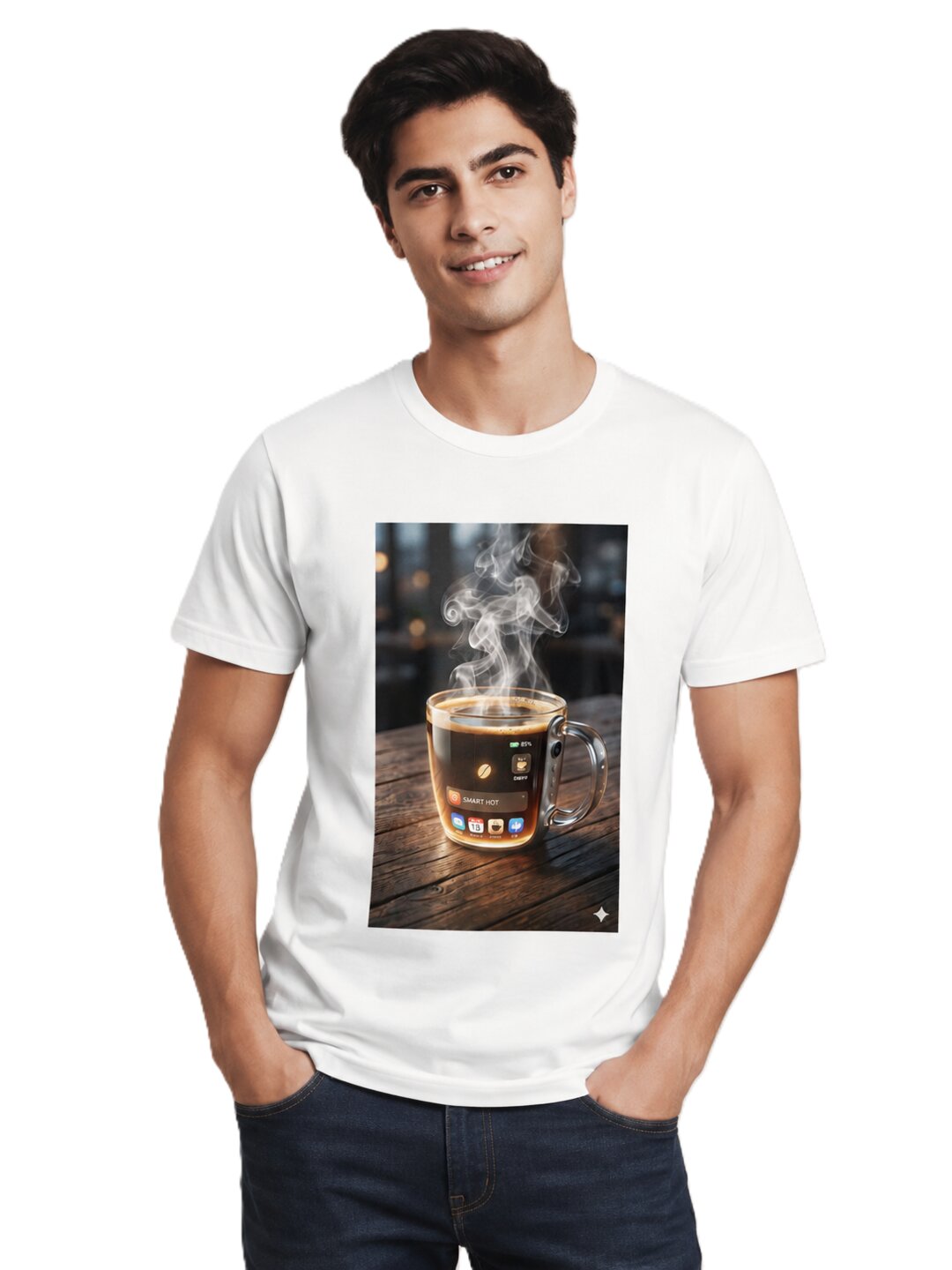 Scrap Canvas Printed Round Neck Regular Pre-customized Tshirt for Men