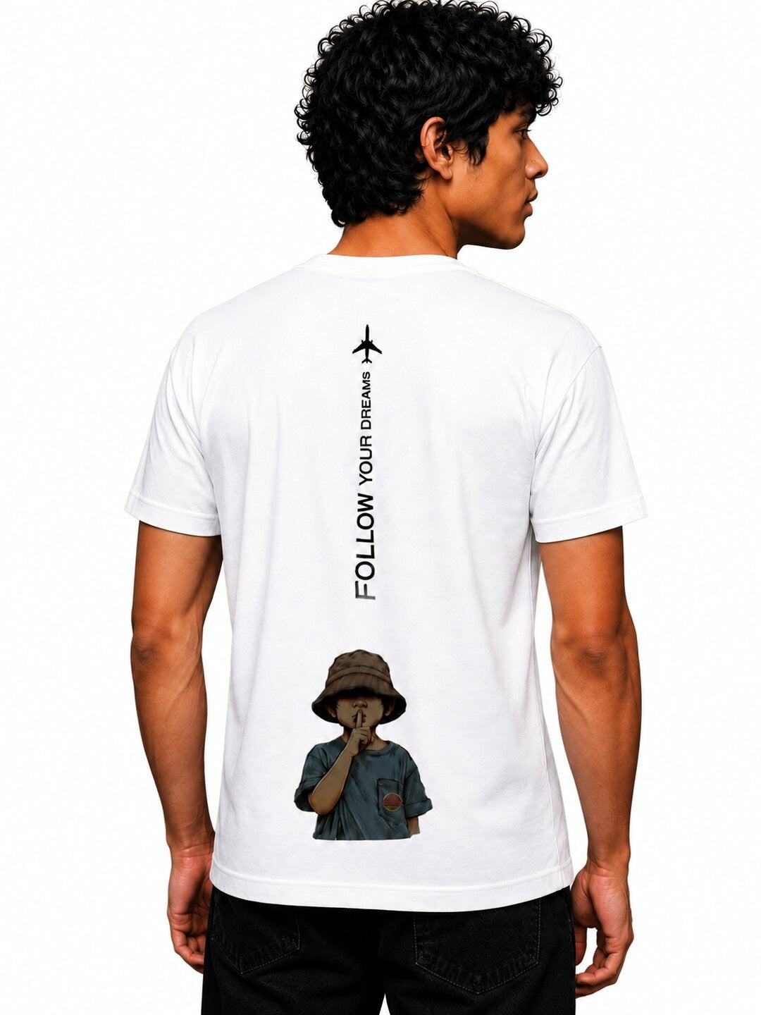 Fly High Printed Round Neck Regular Pre-customized Tshirt for Men