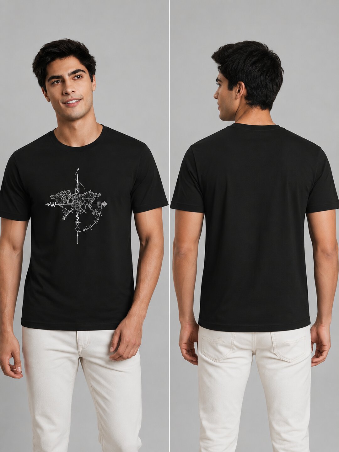NEWS Printed Round Neck Regular Pre-customized Tshirt for Men