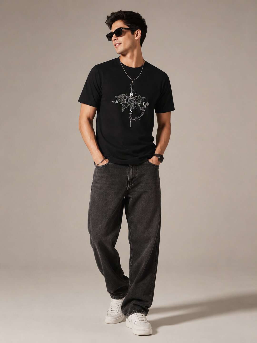 NEWS Printed Round Neck Regular Pre-customized Tshirt for Men