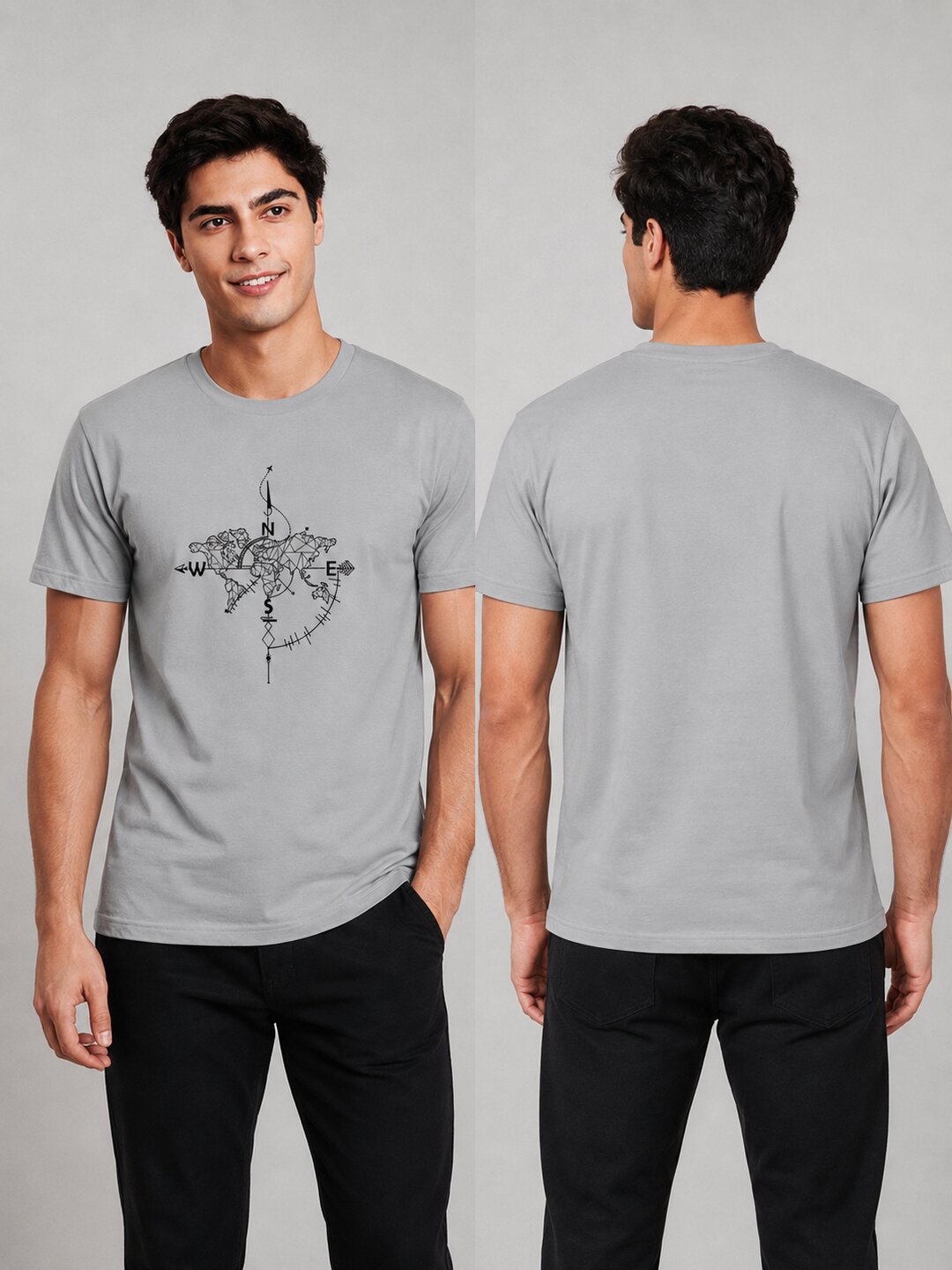 NEWS Printed Round Neck Regular Pre-customized Tshirt for Men