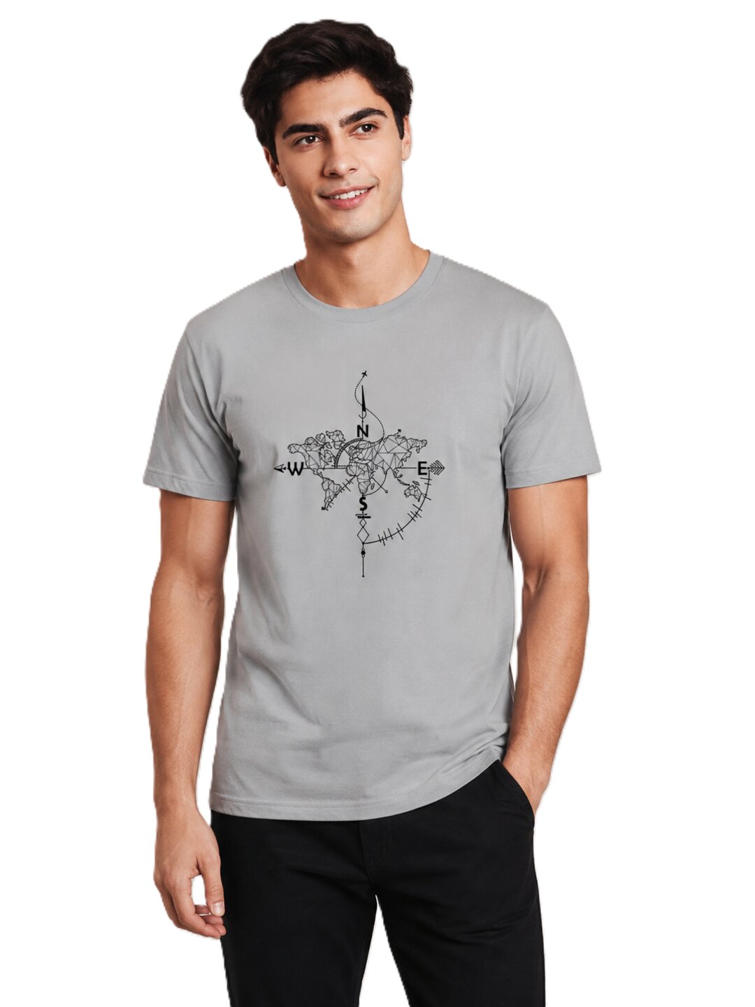 NEWS Printed Round Neck Regular Pre-customized Tshirt for Men