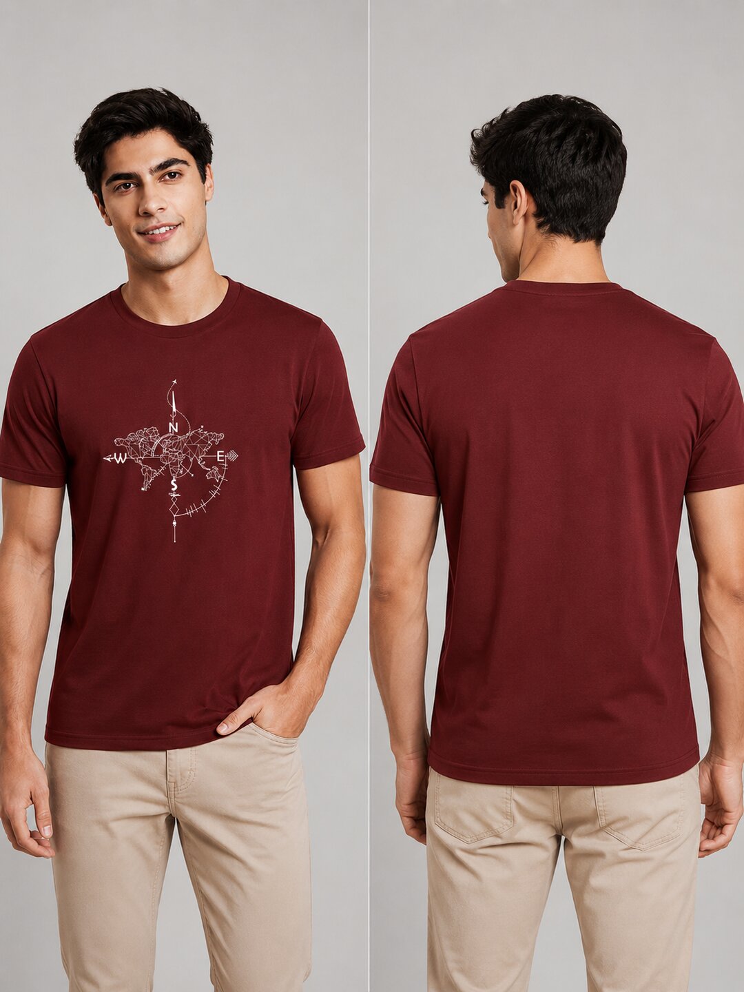 NEWS Printed Round Neck Regular Pre-customized Tshirt for Men