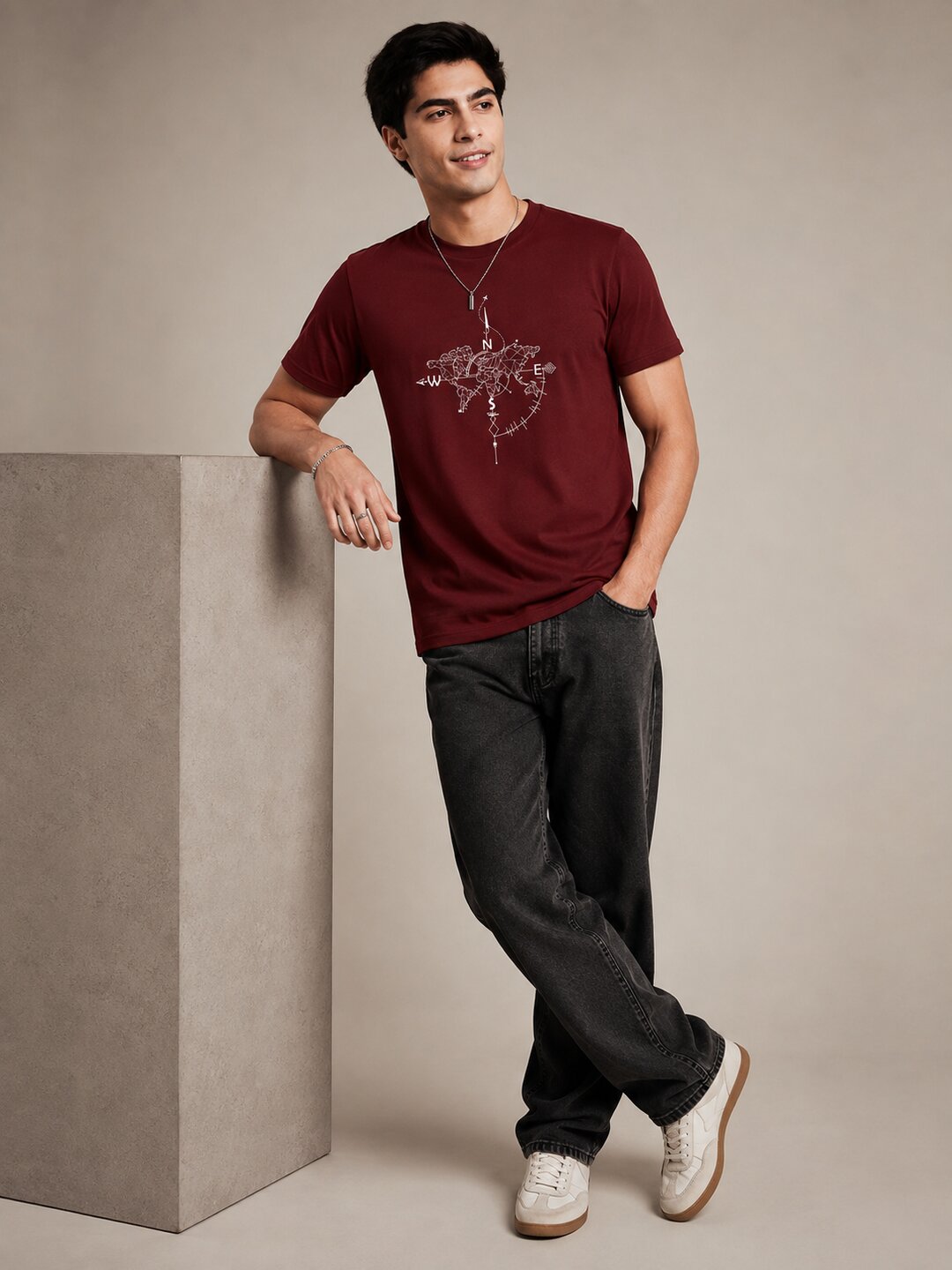 NEWS Printed Round Neck Regular Pre-customized Tshirt for Men
