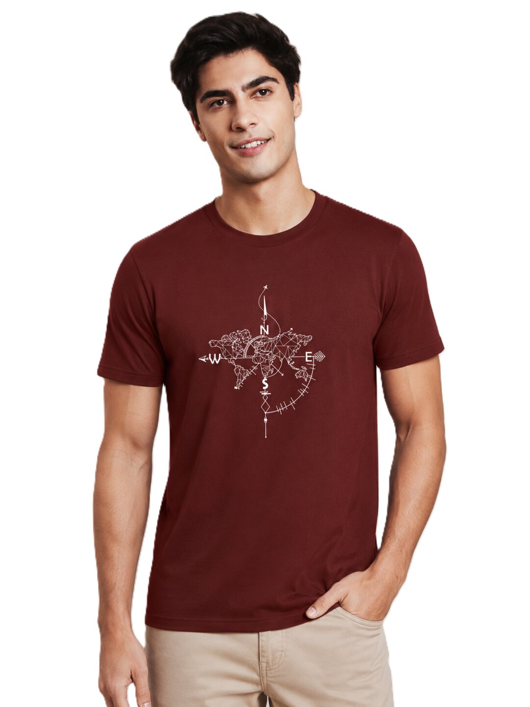 NEWS Printed Round Neck Regular Pre-customized Tshirt for Men
