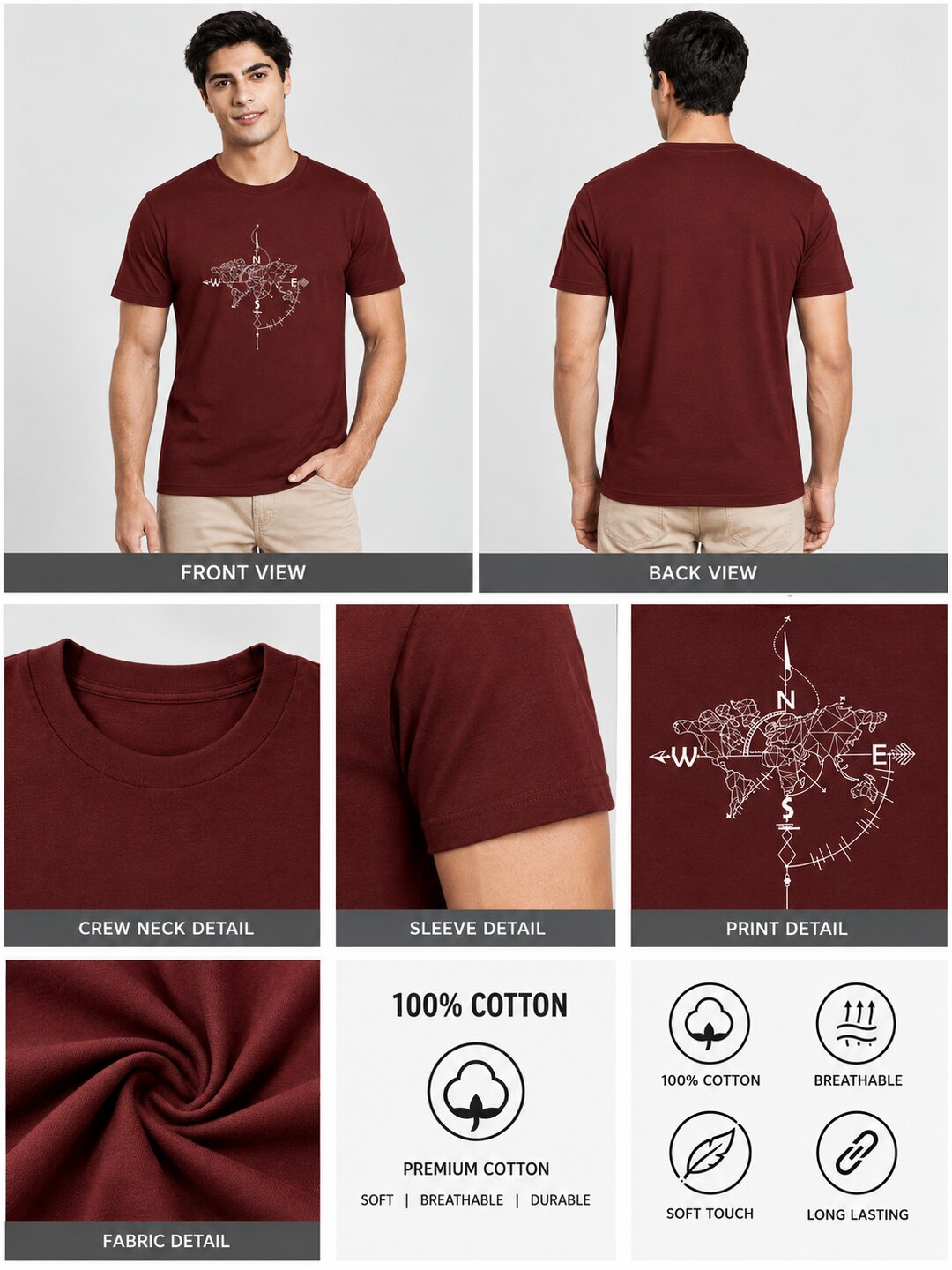 NEWS Printed Round Neck Regular Pre-customized Tshirt for Men