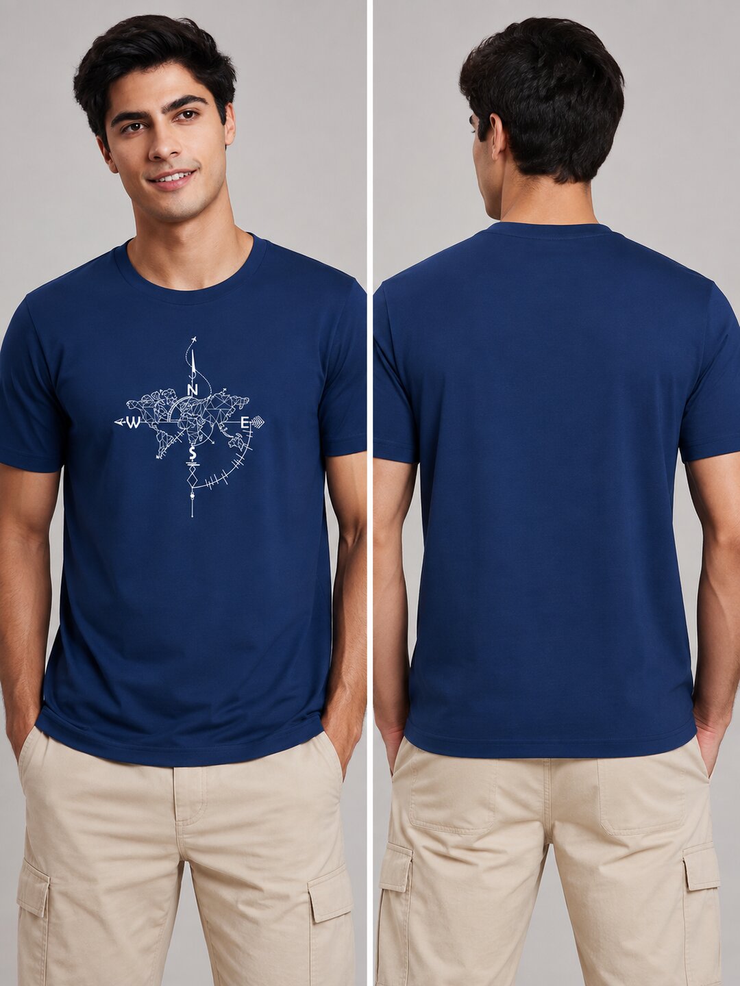 NEWS Printed Round Neck Regular Pre-customized Tshirt for Men