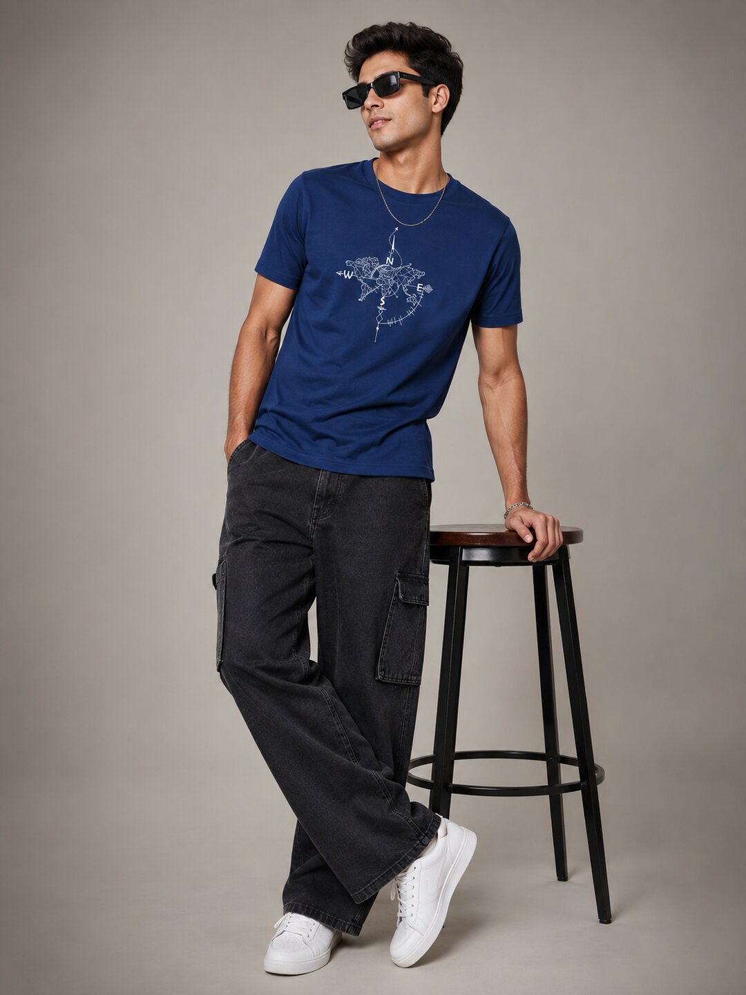 NEWS Printed Round Neck Regular Pre-customized Tshirt for Men