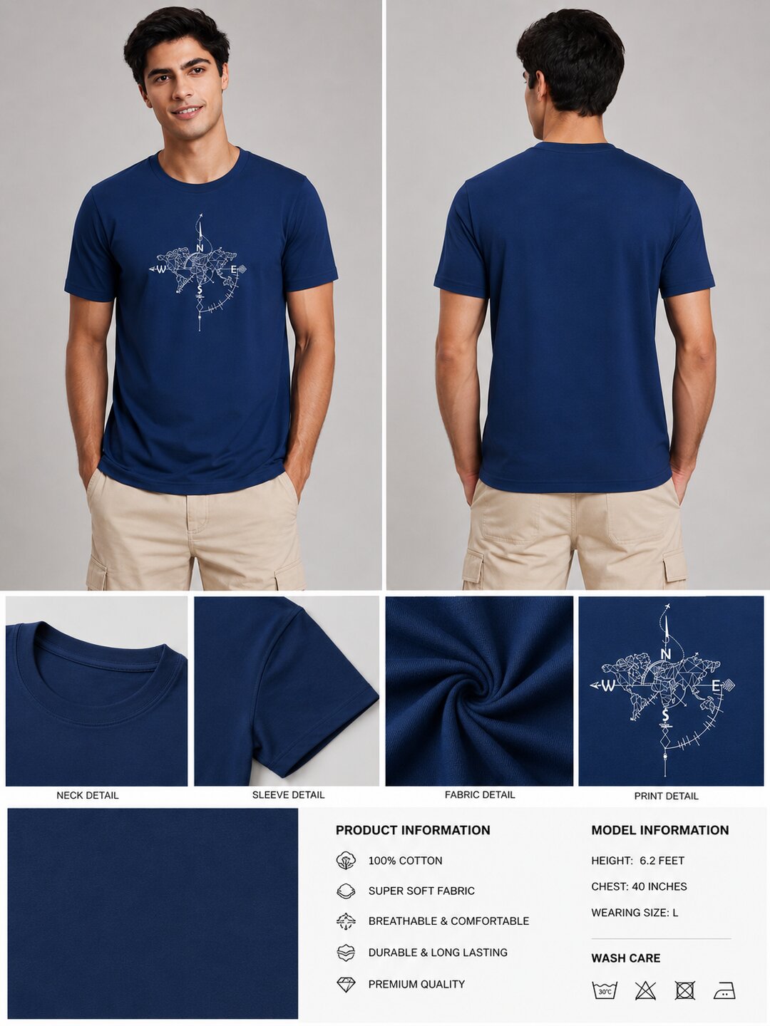 NEWS Printed Round Neck Regular Pre-customized Tshirt for Men