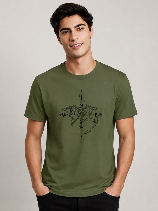 NEWS Printed Round Neck Regular Pre-customized Tshirt for Men