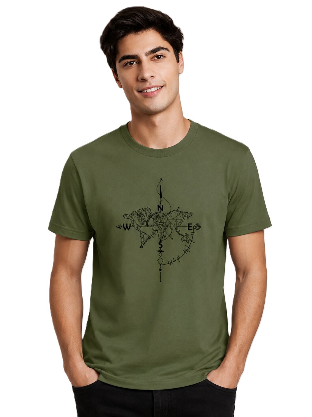 NEWS Printed Round Neck Regular Pre-customized Tshirt for Men
