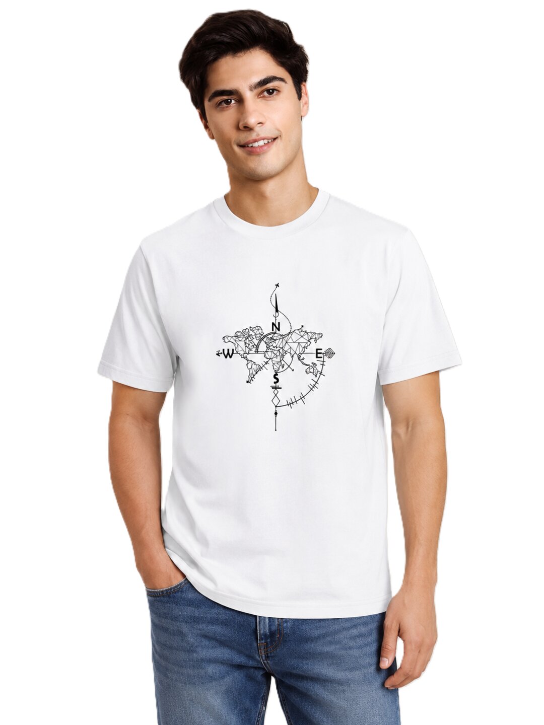 NEWS Printed Round Neck Regular Pre-customized Tshirt for Men