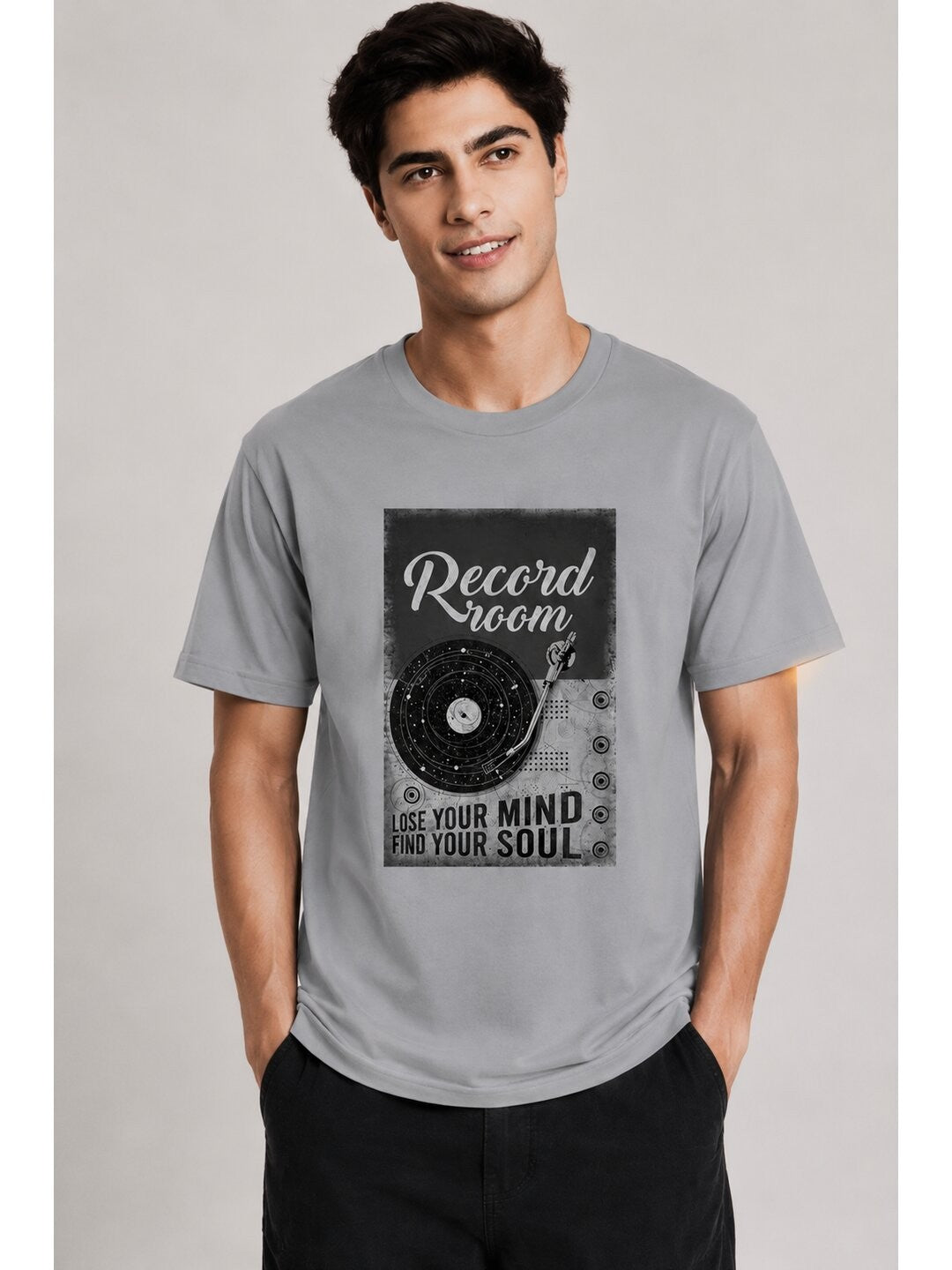 Vintage gram Printed Round Neck Regular Pre-customized Tshirt for Men