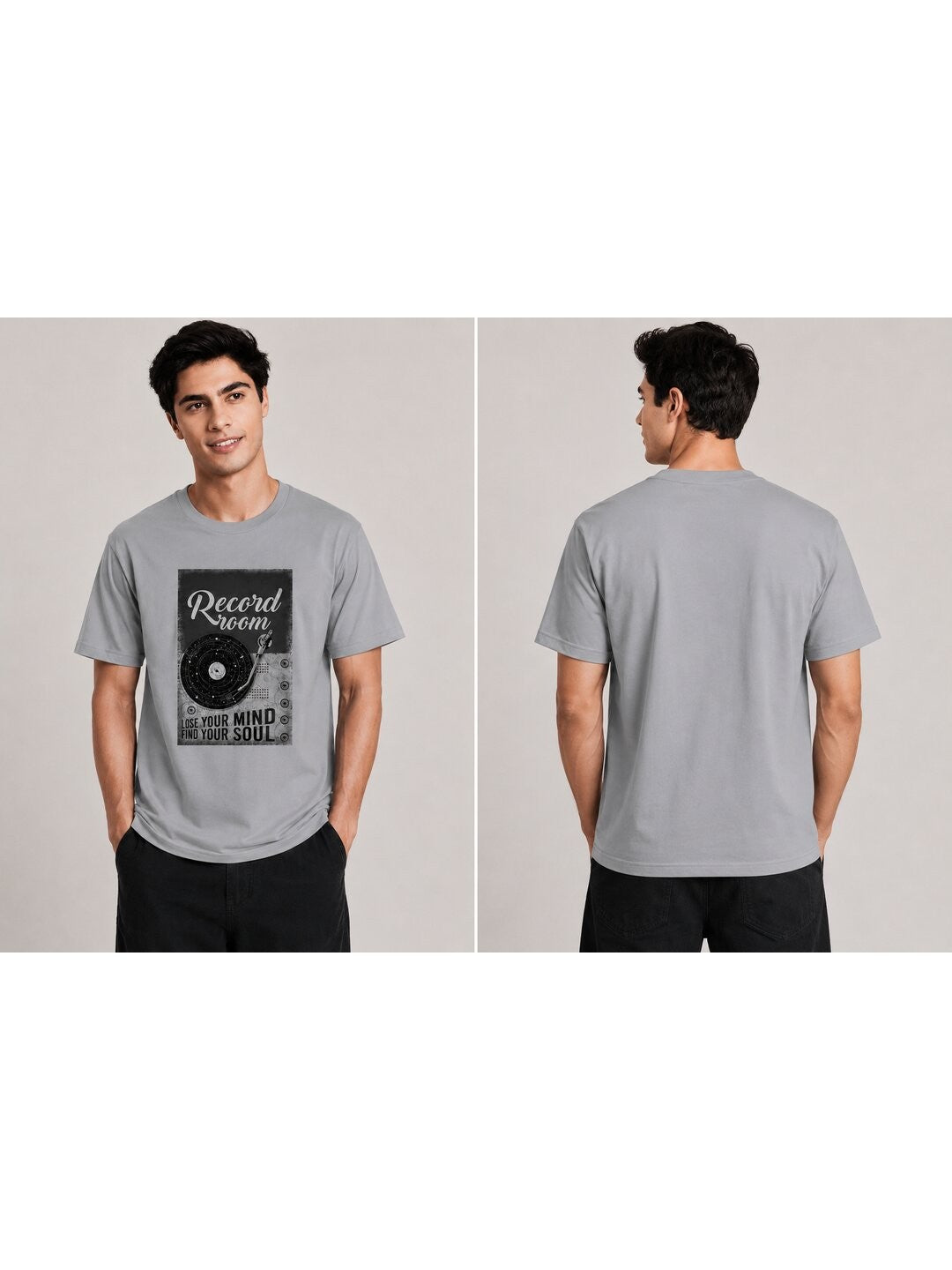 Vintage gram Printed Round Neck Regular Pre-customized Tshirt for Men