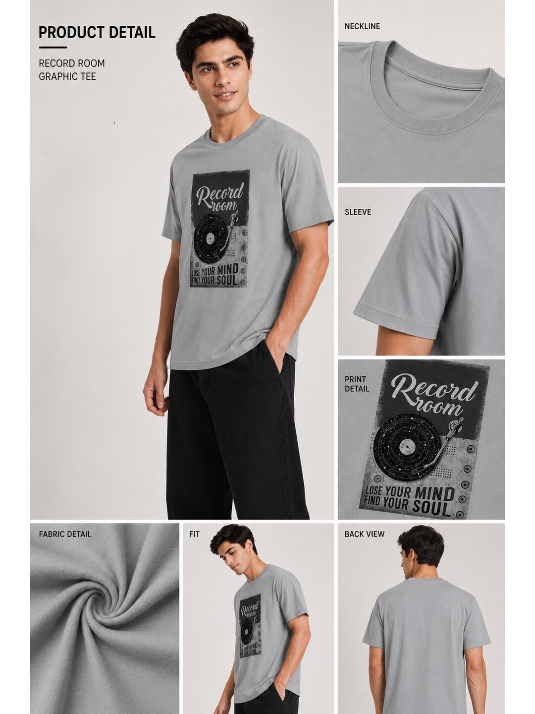 Vintage gram Printed Round Neck Regular Pre-customized Tshirt for Men