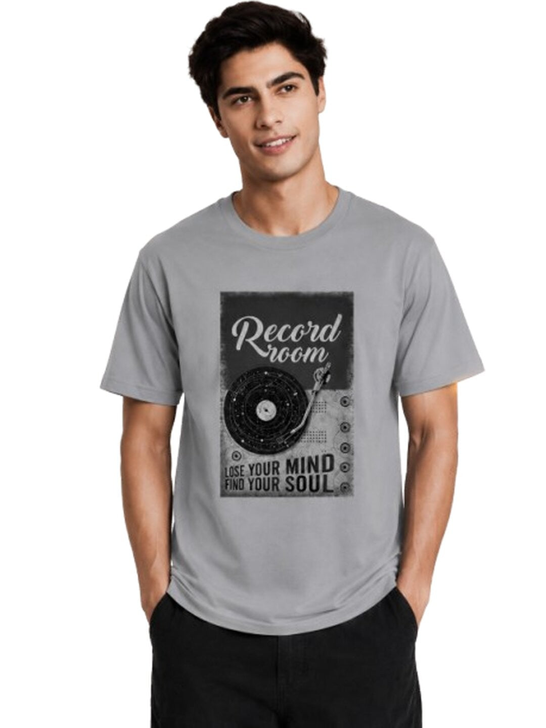 Vintage gram Printed Round Neck Regular Pre-customized Tshirt for Men