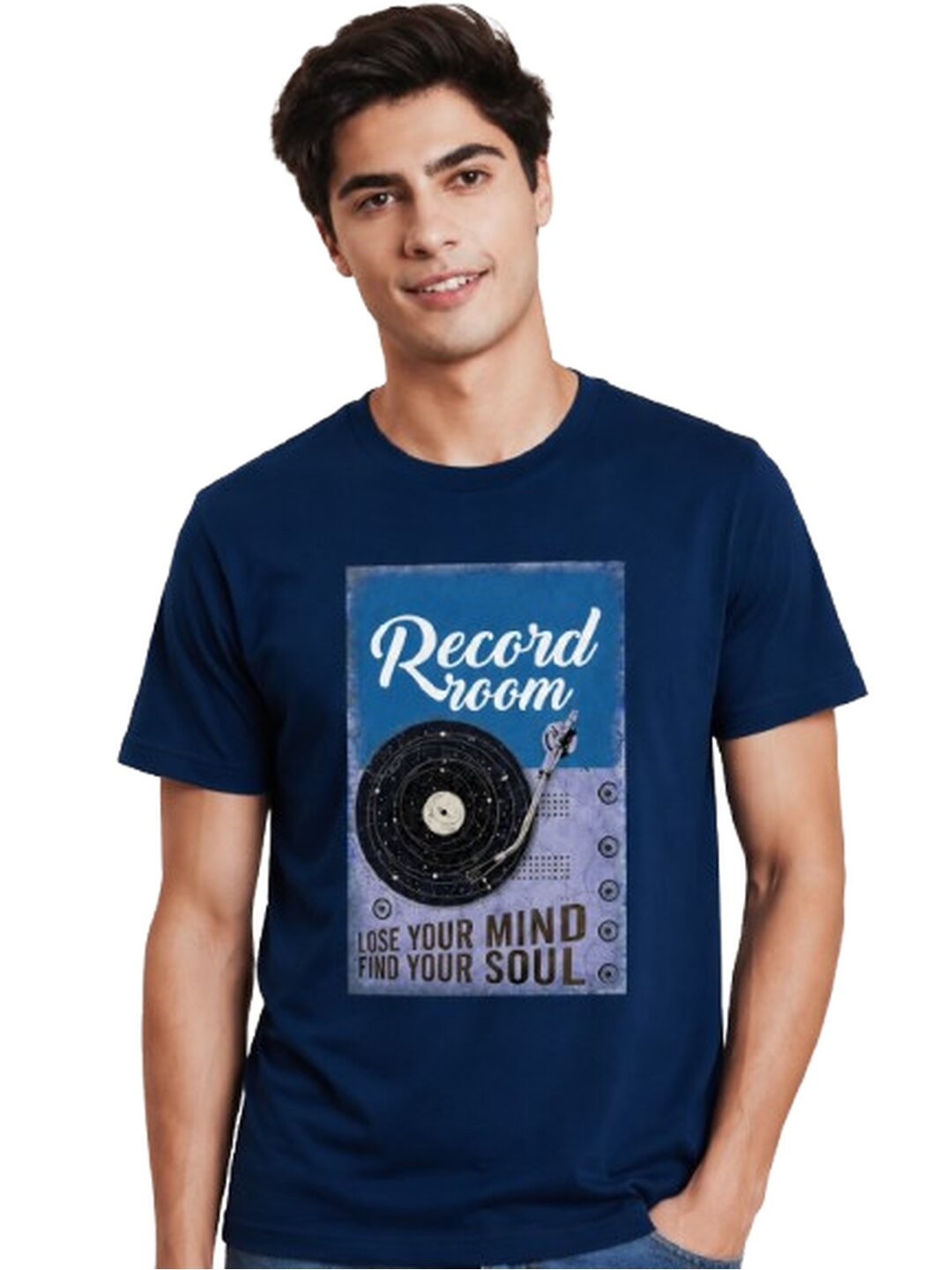 Vintage gram Printed Round Neck Regular Pre-customized Tshirt for Men