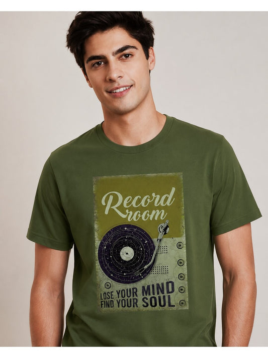 Vintage gram Printed Round Neck Regular Pre-customized Tshirt for Men