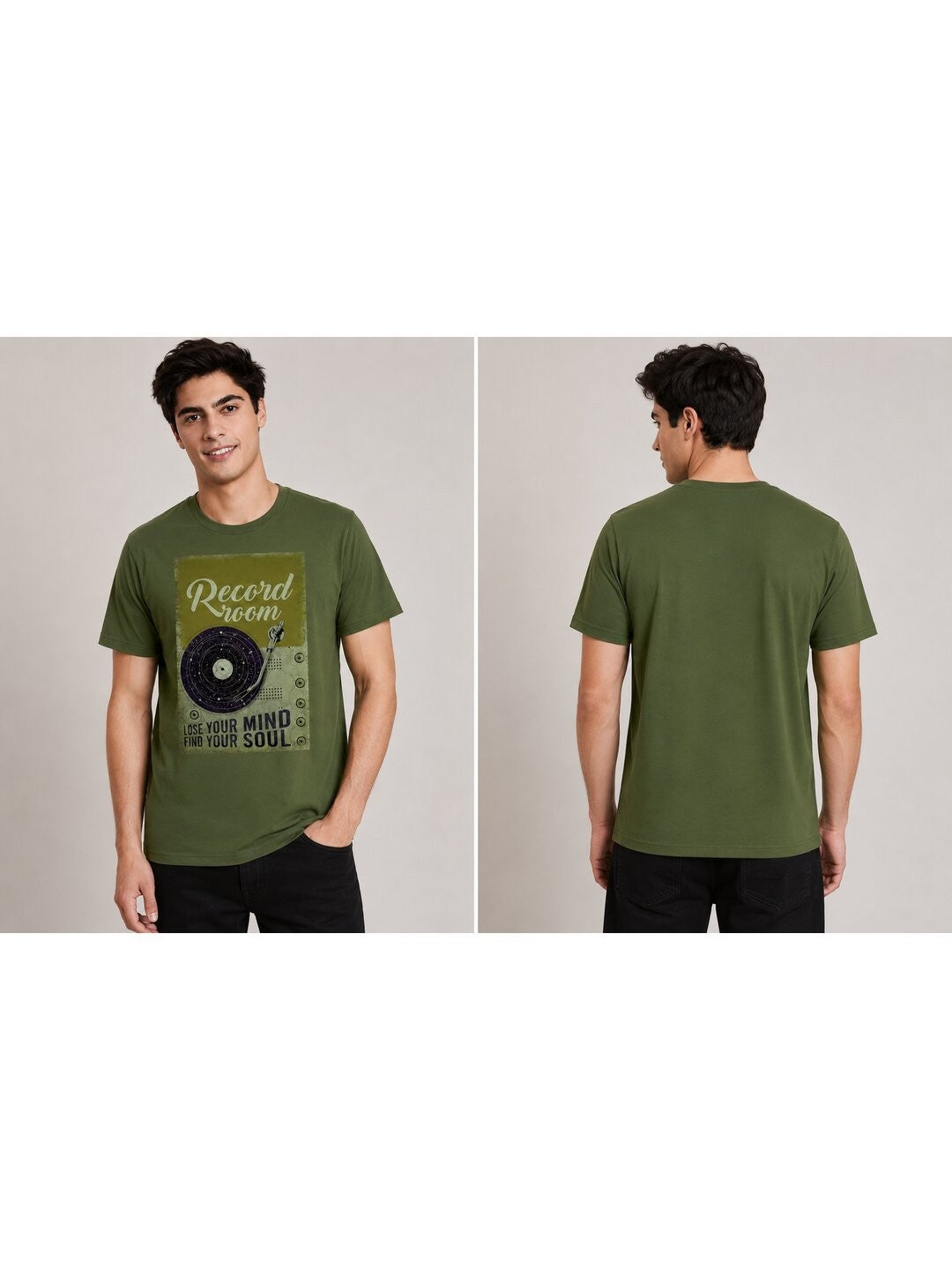 Vintage gram Printed Round Neck Regular Pre-customized Tshirt for Men