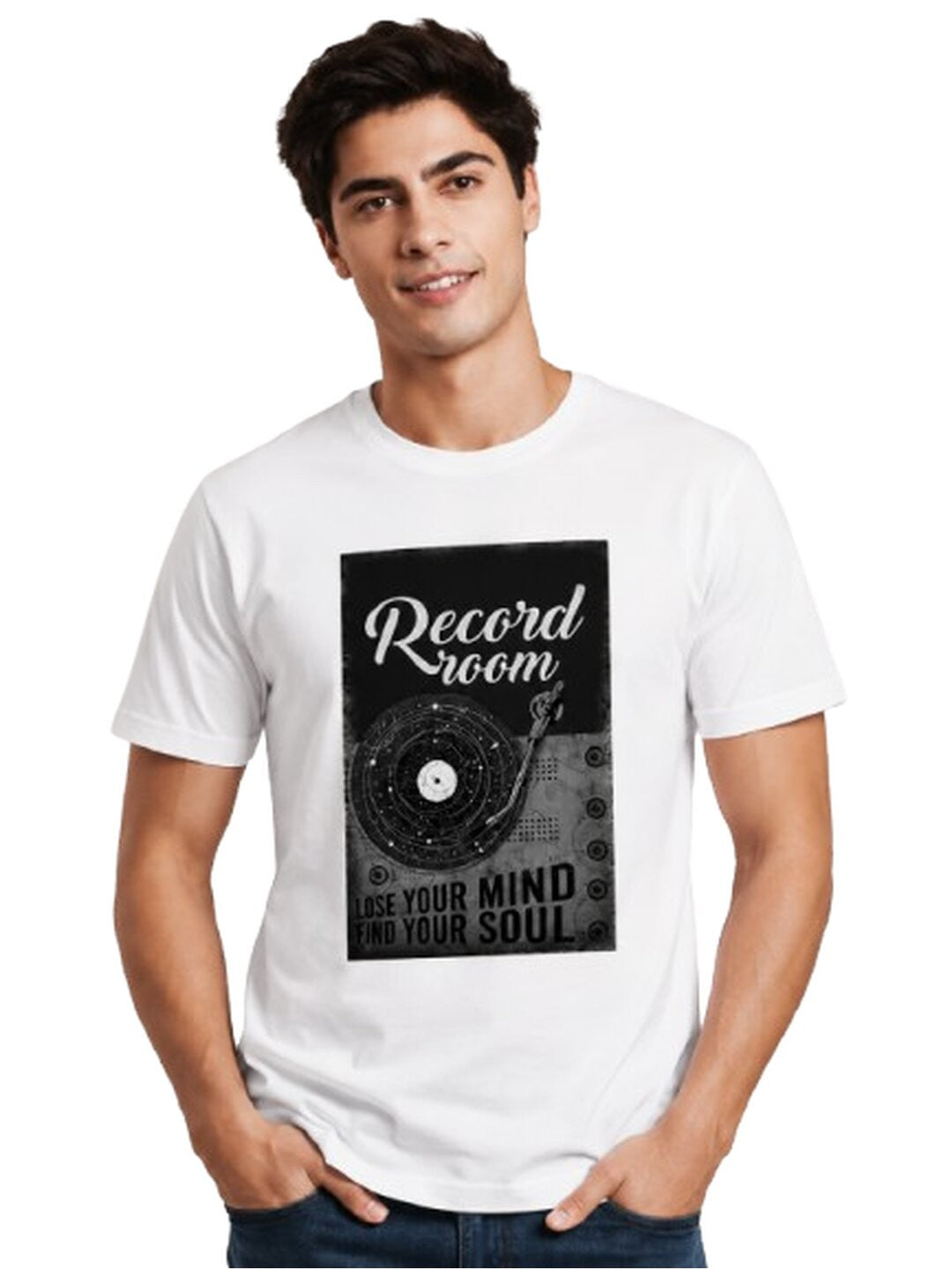 Vintage gram Printed Round Neck Regular Pre-customized Tshirt for Men
