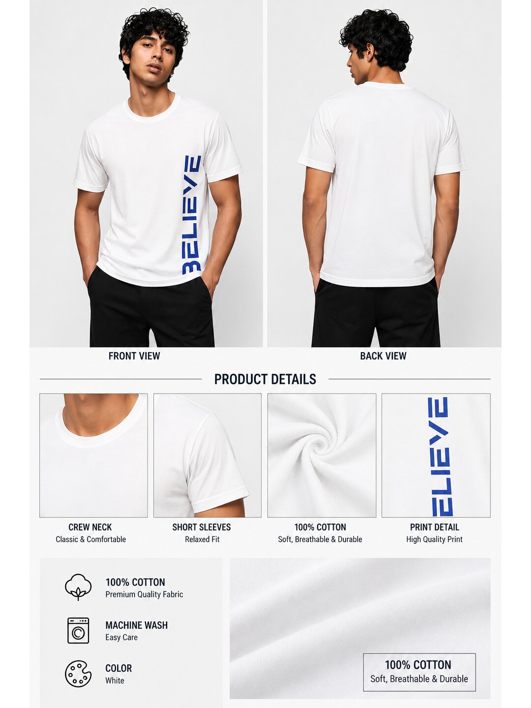 Trendy 03 Printed Round Neck Regular Pre customized Tshirt for Men