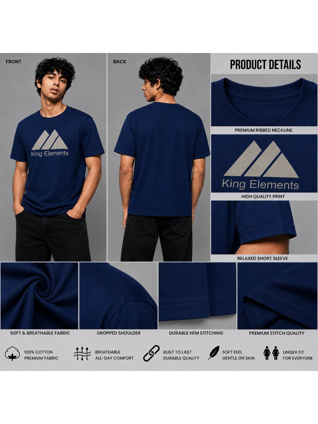 Trendy 16 Printed Round Neck Regular Pre customized Tshirt for Men