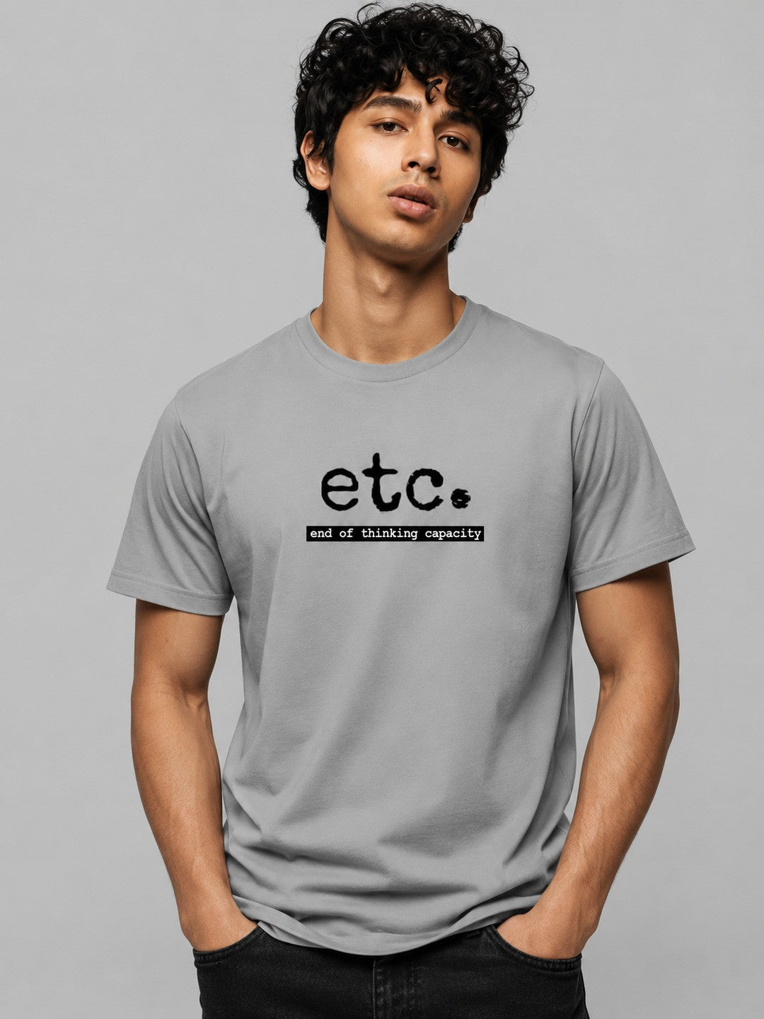 ETC Printed Round Neck Regular Pre-customized Tshirt for Men