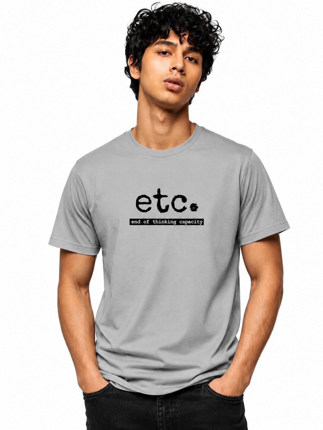 ETC Printed Round Neck Regular Pre-customized Tshirt for Men