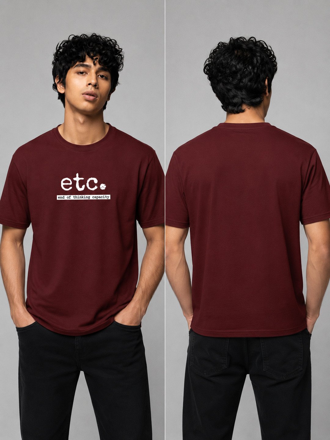 ETC Printed Round Neck Regular Pre-customized Tshirt for Men