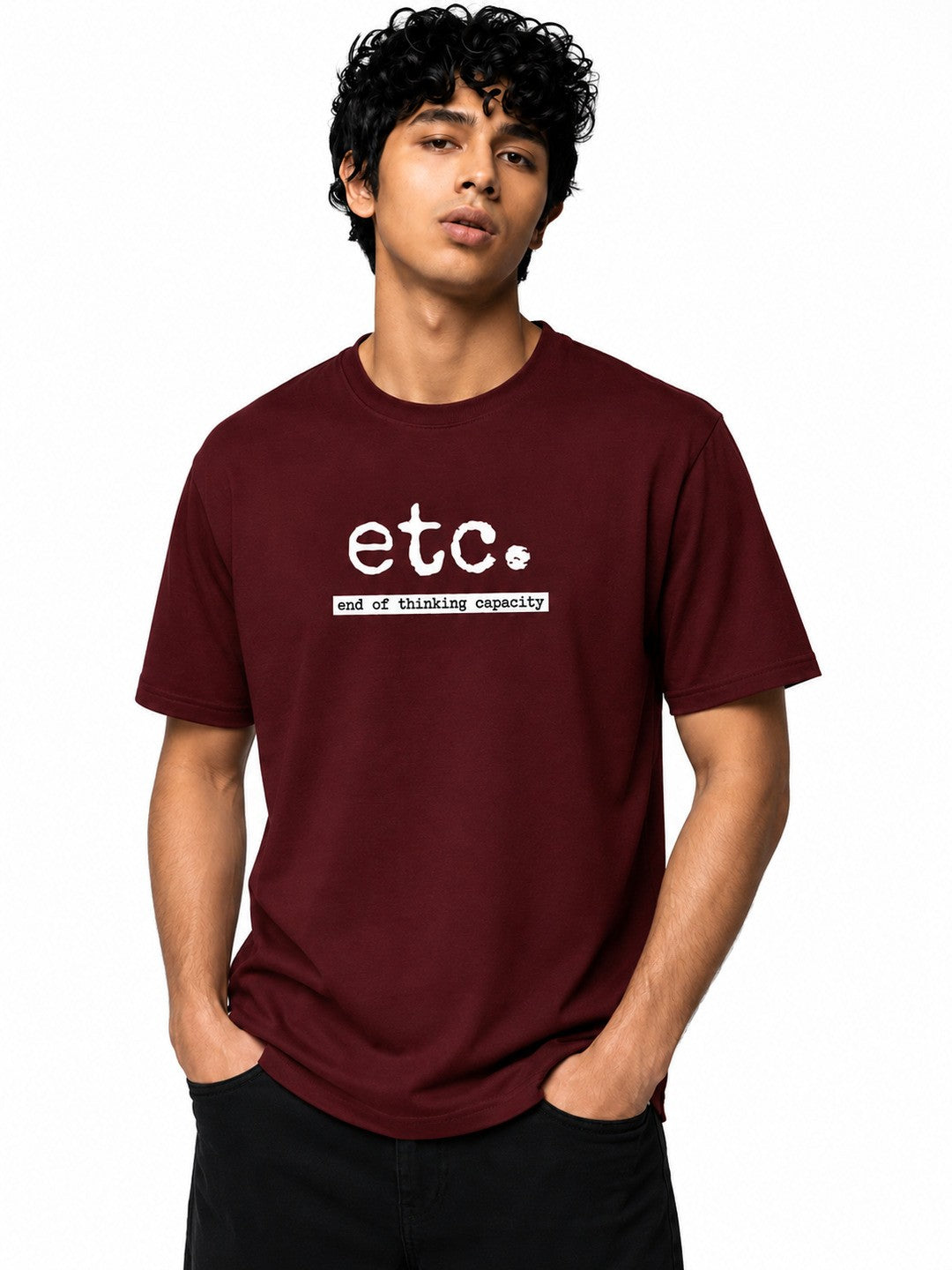 ETC Printed Round Neck Regular Pre-customized Tshirt for Men