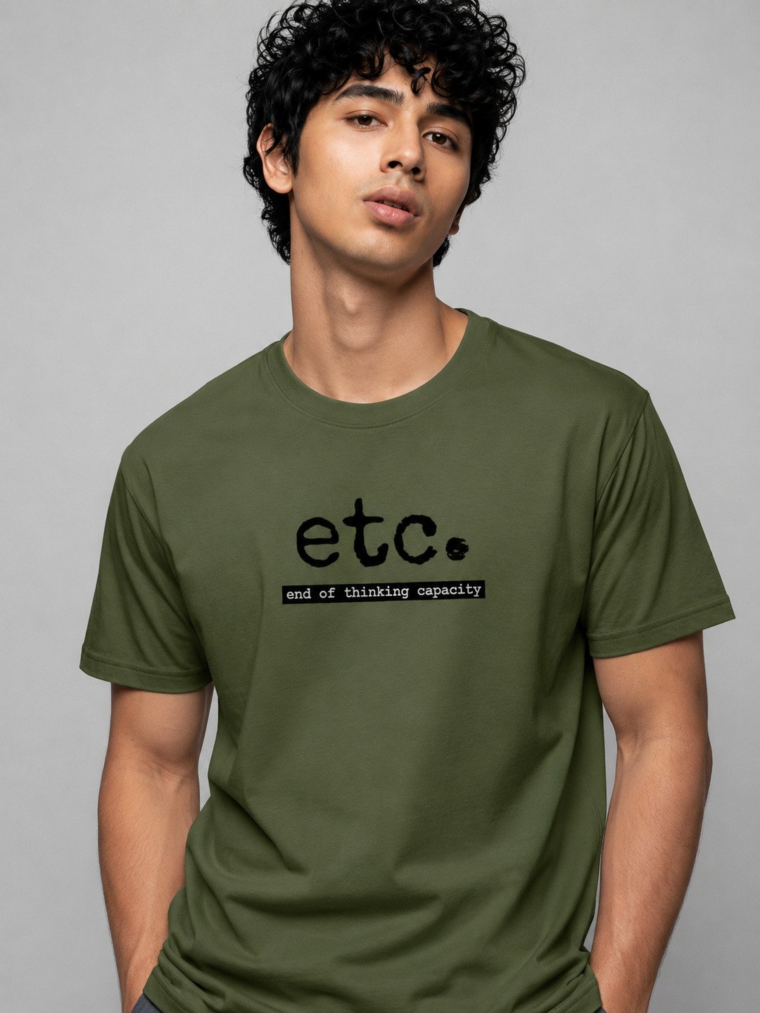 ETC Printed Round Neck Regular Pre-customized Tshirt for Men