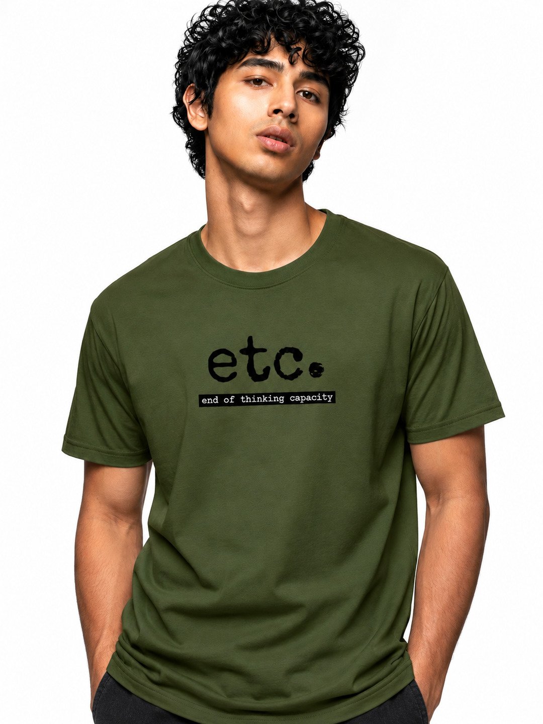 ETC Printed Round Neck Regular Pre-customized Tshirt for Men