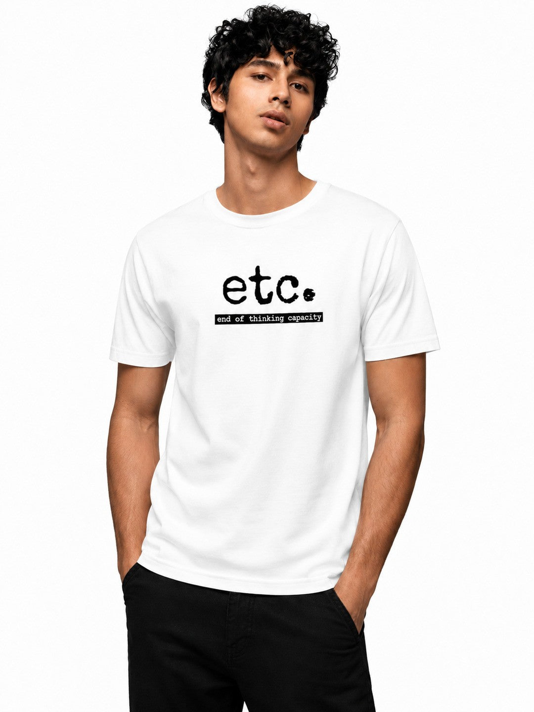 ETC Printed Round Neck Regular Pre-customized Tshirt for Men