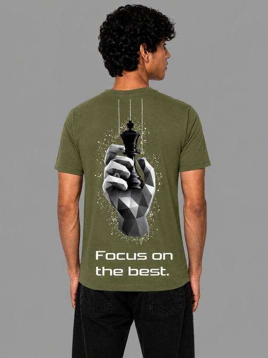 Chess Hand Printed Round Neck Regular Pre-customized Tshirt for Men