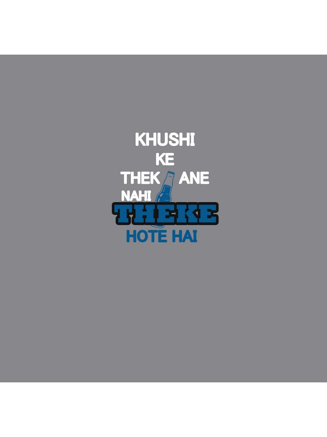 Ink Slogan Printed Round Neck Regular Pre-customized Tshirt for Men
