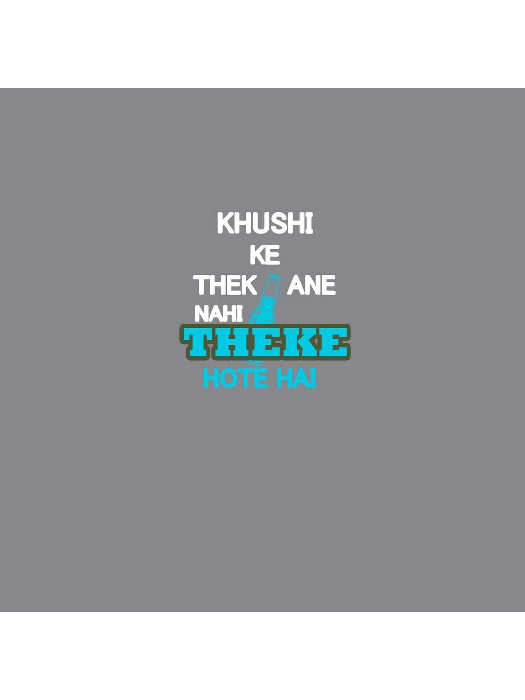 Ink Slogan Printed Round Neck Regular Pre-customized Tshirt for Men