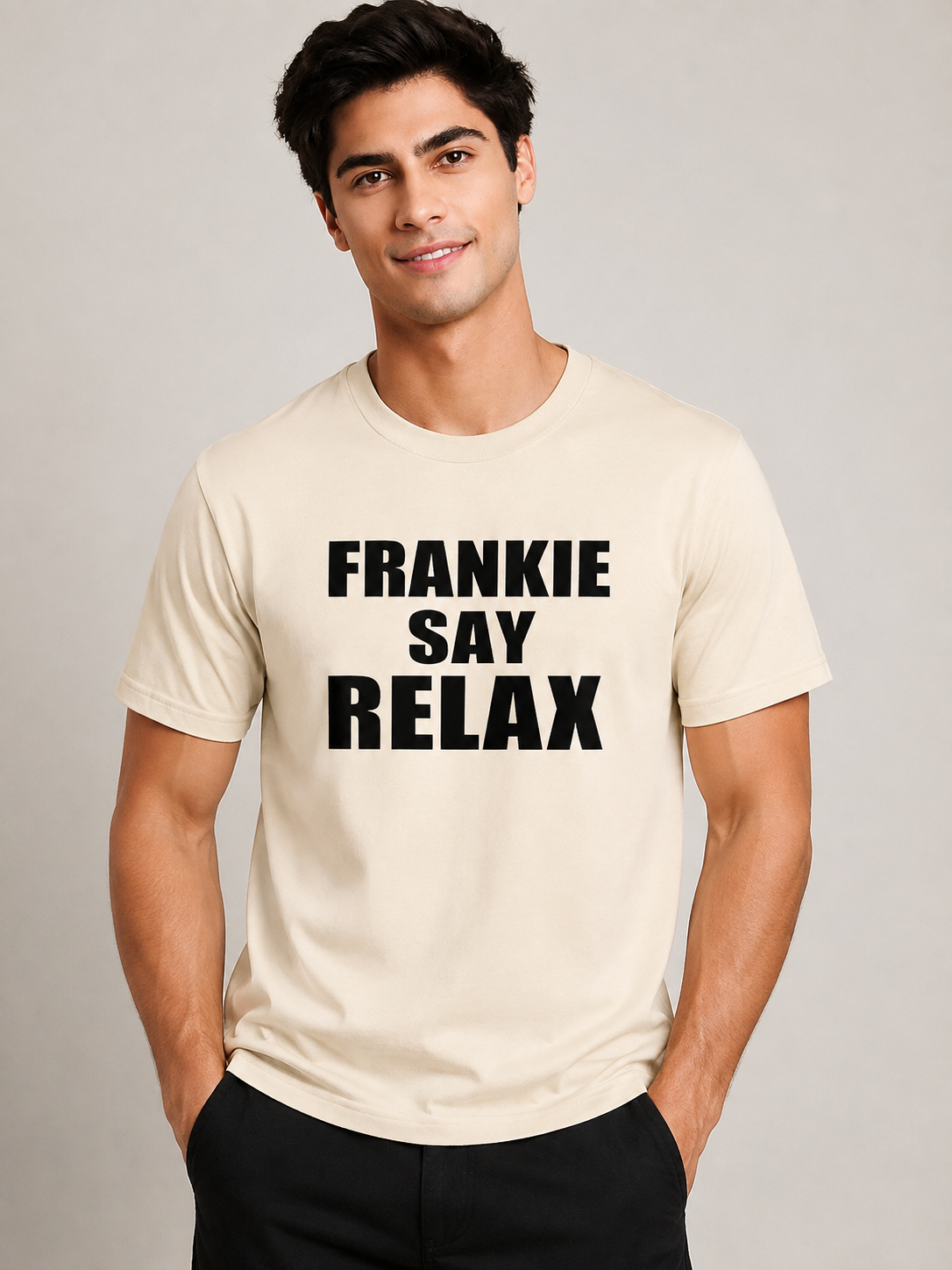 Frankie Printed Round Neck Regular Pre-customized Tshirt for Men