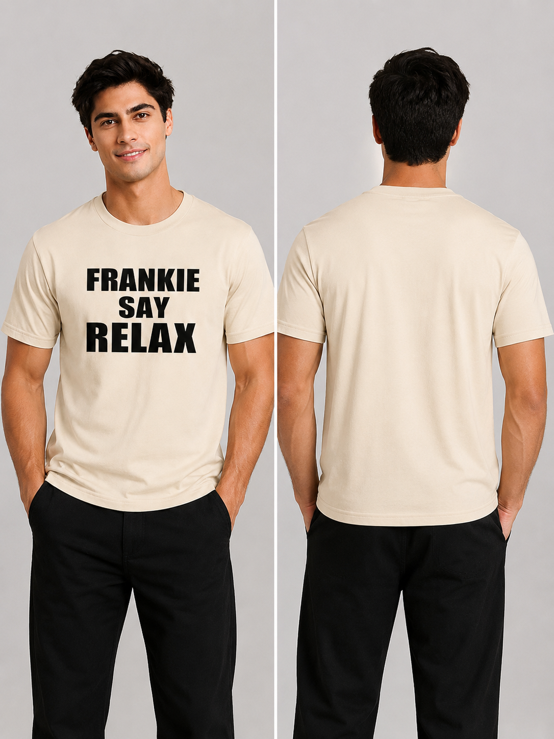 Frankie Printed Round Neck Regular Pre-customized Tshirt for Men