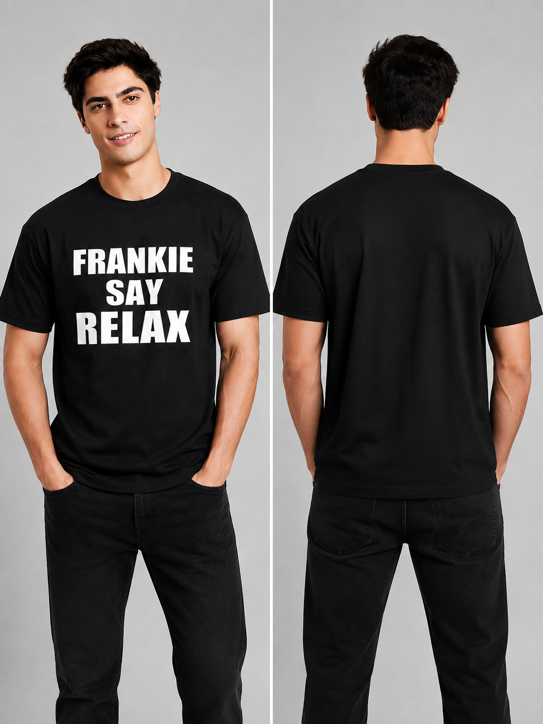 Frankie Printed Round Neck Regular Pre-customized Tshirt for Men