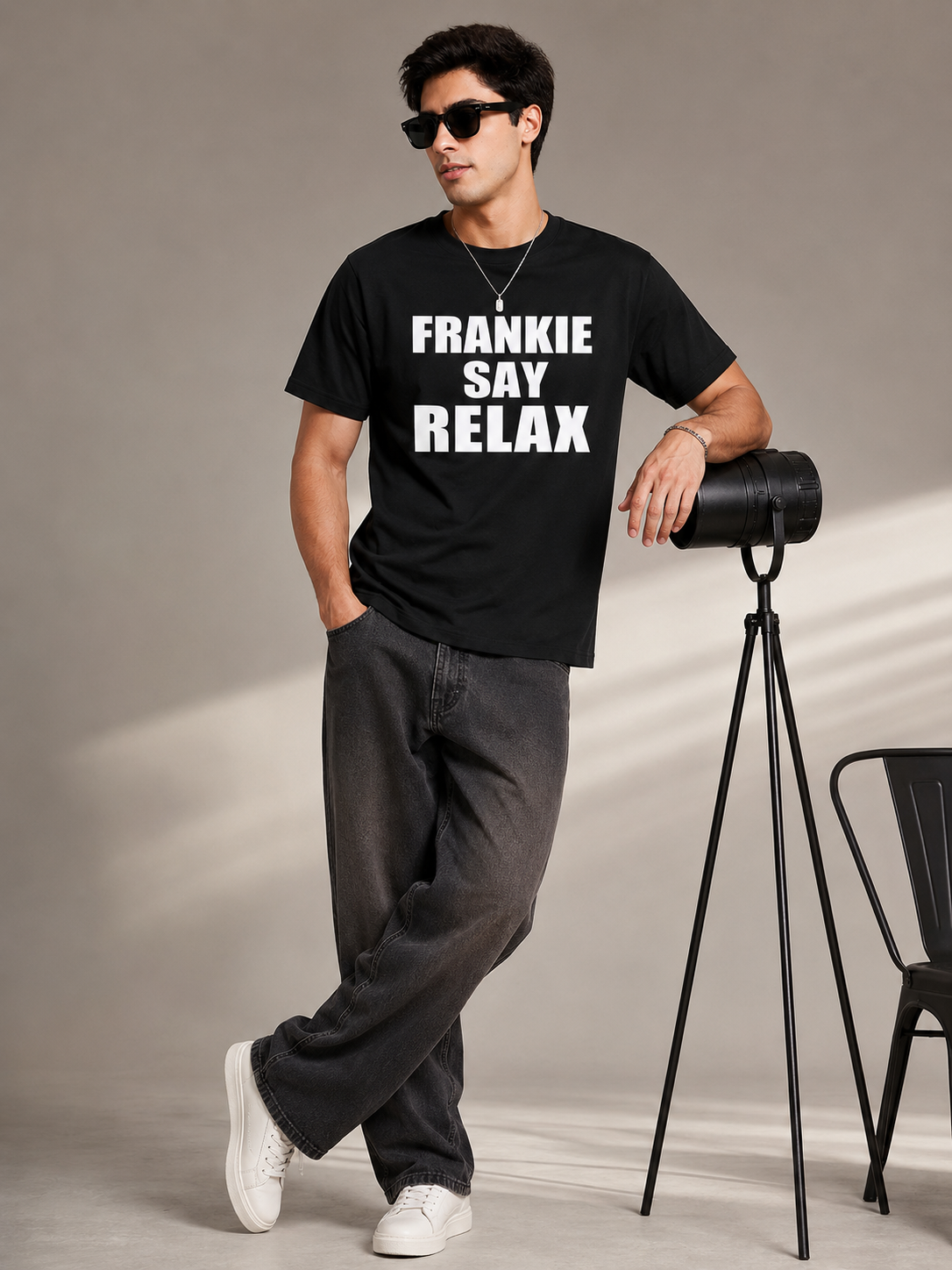 Frankie Printed Round Neck Regular Pre-customized Tshirt for Men