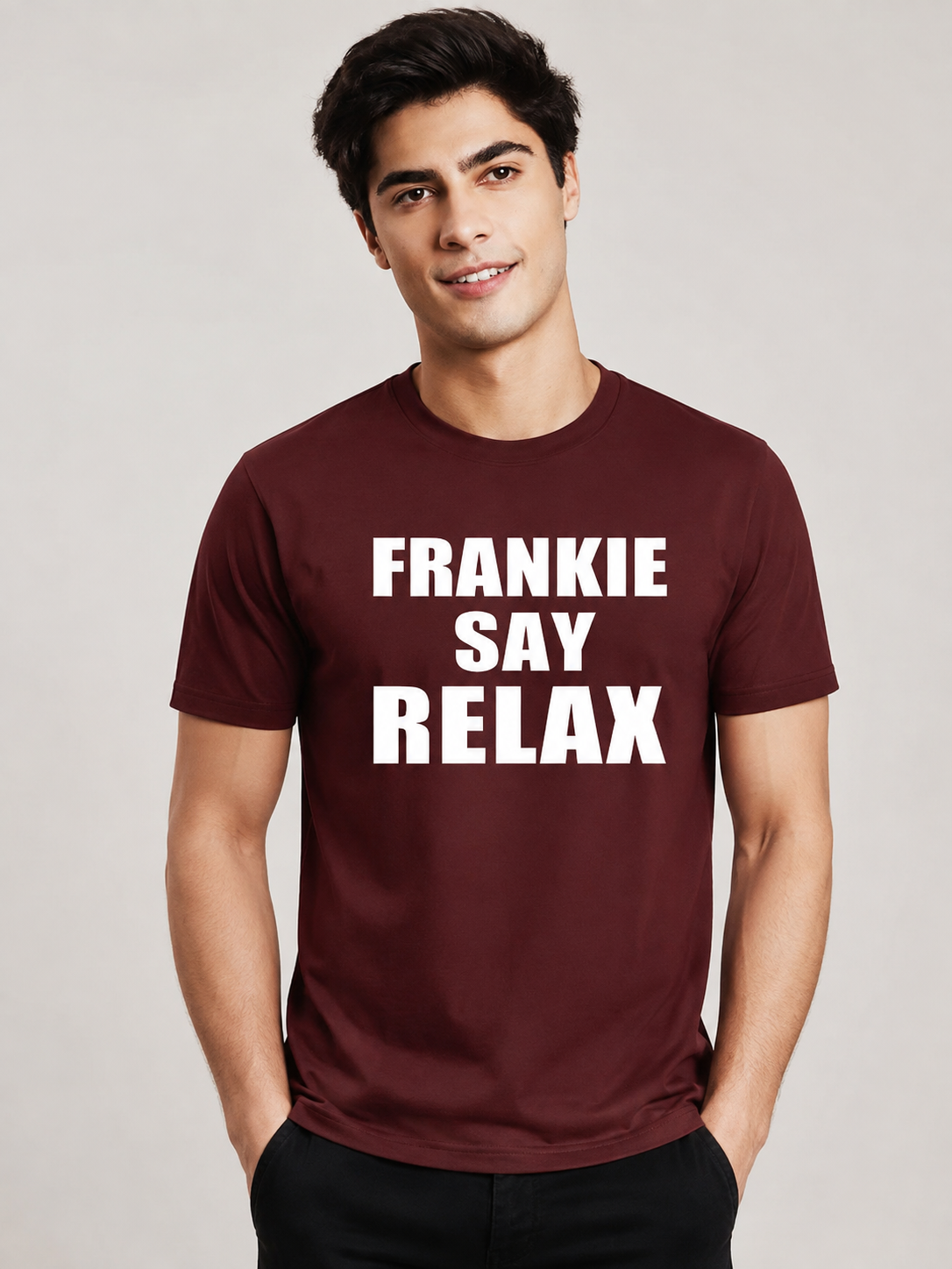 Frankie Printed Round Neck Regular Pre-customized Tshirt for Men